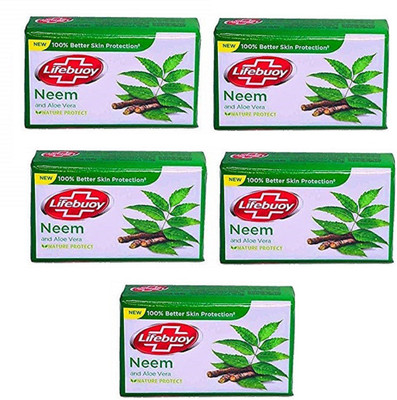 

Lifebuoy NEEM SOAP 625g (Pack of 4X125g + 125g FREE)(625 g, Pack of 5)