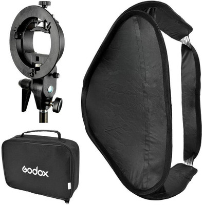 

Godox S8080 80 X 80 cm Folding Soft Box + S Type S-EC Flash Speedlite Holder for Elnchrm Berg + Bag - Square Softbox(80 cm x 80 cm)
