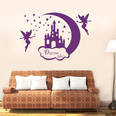 new way decals 10 cm dream big-angel blessing Removable Sticker(Pack of 1)