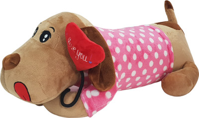 

Benny n Bunny Laying Dog with Heart S Pink - 18 cm(Pink)