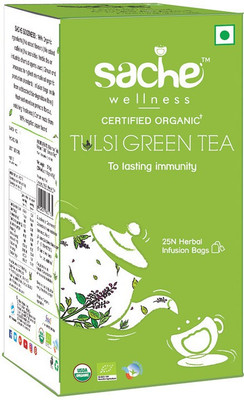 

Sache Wellness Organic Tulsi Green Tea Tulsi Green Tea Bags(25 Bags, Box)