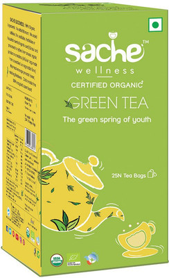 

Sache Wellness Organic Green Tea Unflavoured Green Tea Bags(25 Bags, Box)