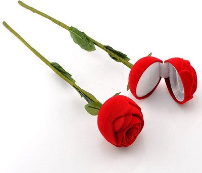 

BW Red Rose Shaped Ring Box (Pack Of 2) Vanity Box(Red)