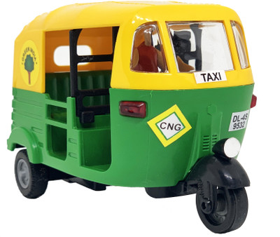 

Jack Royal CNG Auto Rickshaw with Pull back action (Green)(Green)