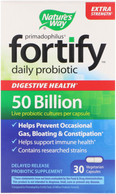 

Nature's Way Primadophilus Fortify Daily Probiotic Extra Strength 30 Veggie Casules(30 No)