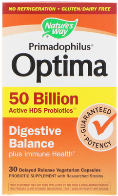 

Nature's Way Primadophilus Optima Digestive Balance 50 Billion 30 Delayed Release Veggie Caps(30 No)