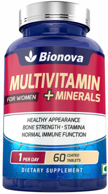 

Bionova Multivitamin Plus Minerals for Women For Healthy Appearance and Bone Strength(60 mg)