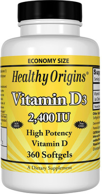 

Healthy Origins Vitamin D3 2400 IU 360 Softgels(360 No)