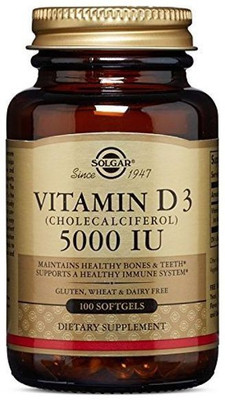 

Solgar Vitamin D3 (Cholecalciferol) 5000 IU 100 Softgels(100 No)