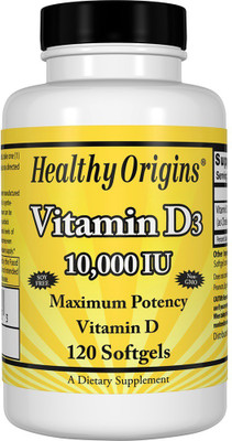 

Healthy Origins Vitamin D3 10000 IU 120 Softgels(120 No)