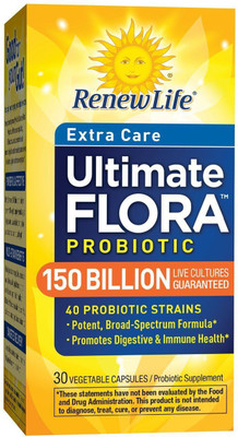 

Renew Life Extra Care Ultimate Flora Probiotic 150 Billion Live Cultures 30 Capsules(30 No)