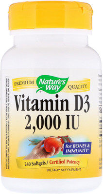

Nature's Way Vitamin D3 2000 IU 240 Softgels(240 No)