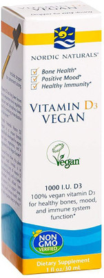 

Nordic Naturals Vitamin D3 Vegan 1000 IU 1 fl oz (30 ml)(30 ml)