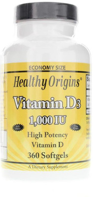

Healthy Origins Vitamin D3 1000 IU 360 Softgels(360 No)