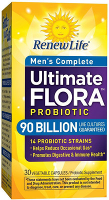

Renew Life Men Complete Ultimate Flora Probiotic 90 Billion Live Cultures 30 Capsules(30 No)