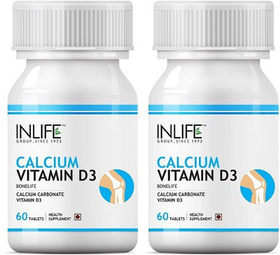 

Inlife Calcium Vitamin D3 for Healthy Bone & Joint Health (2 Pack)(120 No)