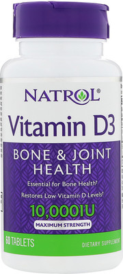 

Natrol Vitamin D3 10000 IU 60 Tablets(60 No)
