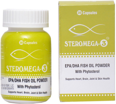 

STEROMEGA-3 FISH OIL POWDER(PACK OF 2)(120 No)