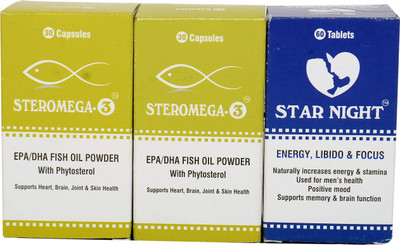 

STEROMEGA-3 PACK OF 2STEROMEGA-3+STAR NIGHT(120 mg)