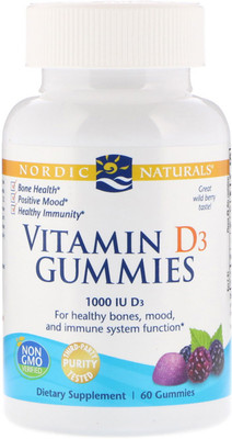 

Nordic Naturals Vitamin D3 Gummies Wild Berry 1000 IU 60 Count(60 No)