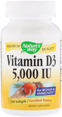 

Nature's Way Vitamin D3 5000 IU 240 Softgels(240 No)