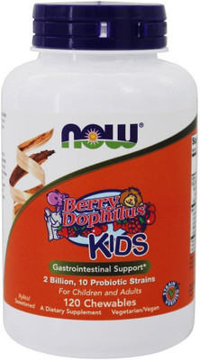 

Now Foods Berry Dophilus Kids 2 Billion 120 Chewables(120 No)