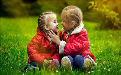 

Beautiful Little Sisters Poster for room and home décor Paper Print(12 inch X 18 inch, Rolled)