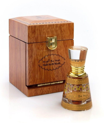 

Al Haramain Oudh Ma'al Wardh Fragrance Pure Attar (Perfume Oil) - 12 ml Floral Attar(Oud (agarwood))