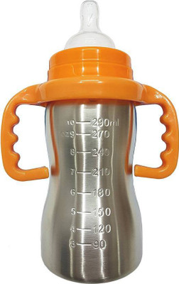 

Croox 2 in 1 Baby Feeding Bottle In Stainless Steel - 290 ml(Silver, Orange)