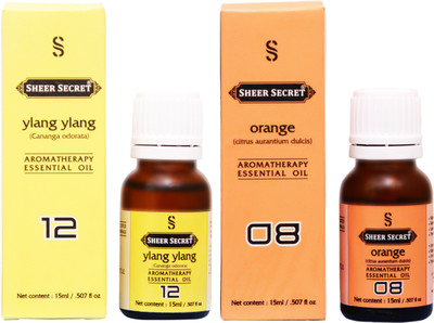 

SHEER SECRET ORANGE ESSENTIAL OIL, YLANG YLANG ESSENTIAL OIL (15ML EACH)(30 ml)