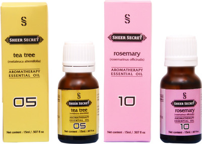 

SHEER SECRET TEA TREE ESSENTIAL OIL, ROSEMARY ESSENTIAL OIL (15ML EACH)(30 ml)