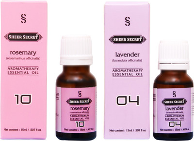 

SHEER SECRET LAVENDER ESSENTIAL OIL, ROSEMARY ESSENTIAL OIL (15ML EACH)(30 ml)