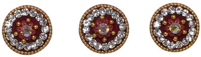 

Roopnikhar Love Collection Maroon Fabric Big Size Round Bindis for Women [LC077] Forehead Maroon Bindis(Round Bindis)