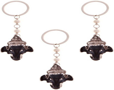 Rashi Traders Lord Hanging Ganpati Key Chain (Pack Of 3) Key Chain(Black)
