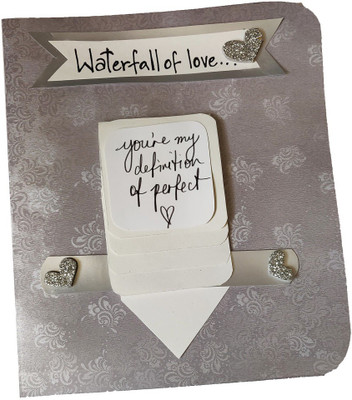 

macro Waterfall of love greeting card Greeting Card(Silver, Pack of 1)
