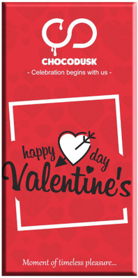 

Chocodusk Happy Valentine's Day (Red) Chocolate Bar, 85 gram Bars(85 g)