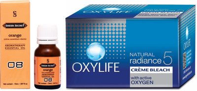 

SHEER SECRET ORANGE ESSENTIAL OIL 15ML and OXYLIFE BLEACH 27 GRAMS(Set of 2)