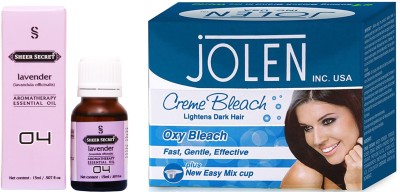 

SHEER SECRET LAVENDER ESSENTIAL OIL 15ML and JOLEN OXY BLEACH 35GRAMS(Set of 2)