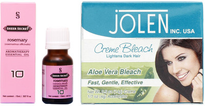 

SHEER SECRET ROSEMARY ESSENTIAL OIL 15ML and JOLEN ALOEVERA BLEACH 35GRAMS(Set of 2)