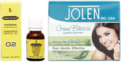 

SHEER SECRET EUCLYPTUS ESSENTIAL OIL 15ML and JOLEN ALOEVERA BLEACH 35GRAMS(Set of 2)
