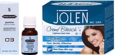 

SHEER SECRET JASMINE ESSENTIAL OIL 15ML and JOLEN OXY BLEACH 35GRAMS(Set of 2)