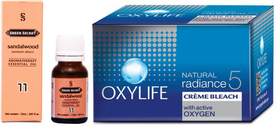 

SHEER SECRET SANDALWOOD ESSENTIAL OIL 15ML and OXYLIFE BLEACH 27 GRAMS(Set of 2)