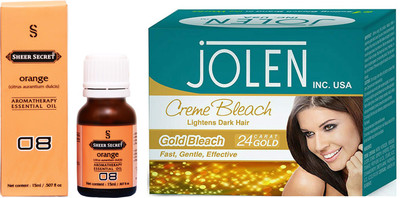 

SHEER SECRET ORANGE ESSENTIAL OIL 15ML and JOLEN GOLD BLEACH 35GRAMS(Set of 2)