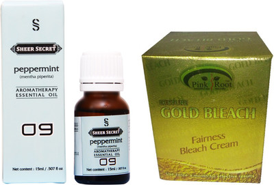 

SHEER SECRET PEPPERMINT ESSENTIAL OIL 15ML and PINK ROOT GOLD BLEACH 43 GRAMS(Set of 2)