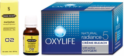 

SHEER SECRET EUCLYPTUS ESSENTIAL OIL 15ML and OXYLIFE BLEACH 27 GRAMS(Set of 2)