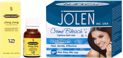 

SHEER SECRET YLANG ESSENTIAL OIL 15ML and JOLEN OXY BLEACH 35GRAMS(Set of 2)