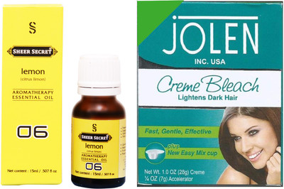 

SHEER SECRET LEMON ESSENTIAL OIL 15ML and JOLEN NORMAL BLEACH 35GRAMS(Set of 2)