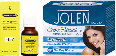 

SHEER SECRET LEMONGRASS ESSENTIAL OIL 15ML and JOLEN OXY BLEACH 35GRAMS(Set of 2)