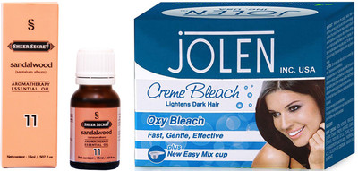 

SHEER SECRET SANDALWOOD ESSENTIAL OIL 15ML and JOLEN OXY BLEACH 35GRAMS(Set of 2)