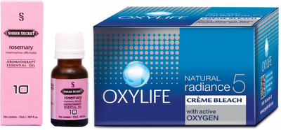 

SHEER SECRET ROSEMARY ESSENTIAL OIL 15ML and OXYLIFE BLEACH 27 GRAMS(Set of 2)